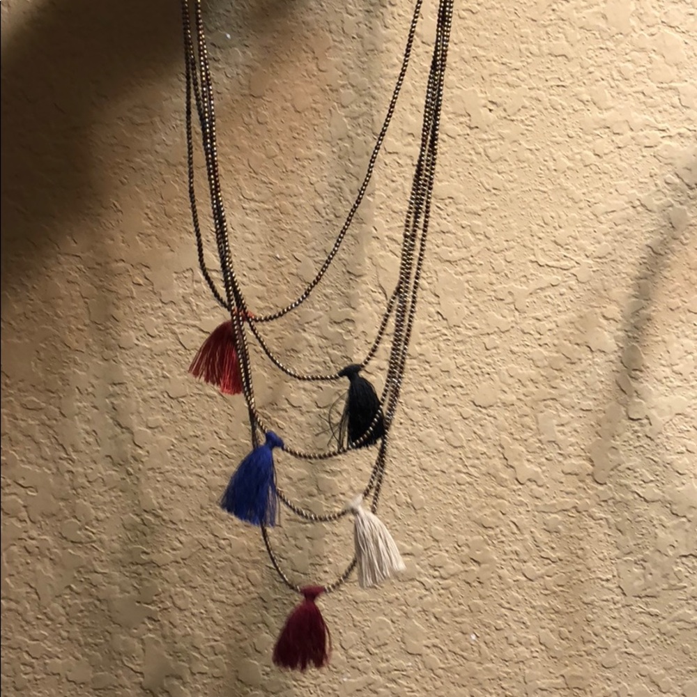 Tassel beaded necklace